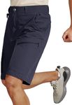 FREEKITE Tactical Cargo Shorts for Men Quick-Dry Waterproof - Lightweight Work Shorts with 7 Pockets,Durable Hiking Outdoor Short,Moisture Wicking Stretch Travel Short（Blue 32W/10L）