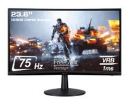 Acer ED240Q 23.6 inch (59.94 cm) LED 1920 x 1080 Pixels Full HD Backlit LED Curved Monitor LCD VA Panel Monitor| 250 Nits Brightness| 1500R I 1MS, 75Hz Refresh Rate| HDMI & VGA | Black