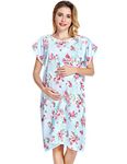 Peauty Maternity Gown - 100% Cotton - Soft Hospital Dress for Mothers