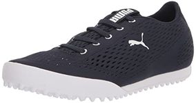 PUMA Men's Monolite Fusion Slip-on Golf Shoe, Navy Blazer/Puma White, 6