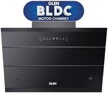 Glen 90 cm 1600 m³/hr BLDC Filterless Thermal Autoclean Kitchen Chimney, Slant |(Hood KOPPA HSR 90, Heat Sensor| Aeration technology|Auto On/Off| Touch & Gesture Control,Black)