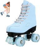 jessie Roller Skates for Women, Frosted Toddler Roller Skates Adjustable Holographic Women Roller Skates Girls Roller Skates Adults for Indoor Outdoor