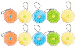 Birthday Popper Maze Puzzle Keyrings |Set of 10 | Key Chains Brain Teasers Game Stress Relief for Boys & Girls Party Favors as Birthday Return Gifts for Kids of All Age Group