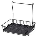 Ikea TSSP Alloy Steel Dish Drainer (Black, 29.8 cm x 38.5 cm x 37.3 cm )