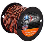 Extreme Dog Fence 16 Gauge Twisted Electric Dog Fence Wire | Solid Core Copper Wire - 100 FT | for Connecting Transmitter to Perimeter Wire | Compatible with All Brands, Invisible Fence, Perimeter,