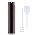 MEITREND 20ML Refillable Portable Mini Perfume Atomiser for Travel, Luxury Empty Leakproof Pump Perfume Spray bottle Atomiser for Man and Woman (Black) (Black)