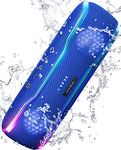 Portable Bluetooth Speaker, IPX7 Waterproof Wireless Speaker with Colorful Flashing Lights, 25W Super Bass with 24H Playtime, 100ft Bluetooth Range, TWS Pairing for Outdoor, Home, Party, Beach, Travel