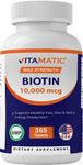 Vitamatic Biotin 10,000 mcg for Str