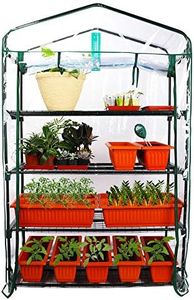 Solution4Patio Upgrade Wider 4-Tier Garden Mini Greenhouse Portable for Indoor/Outdoor, Peque?o invernadero, Transparent Thick PVC Cover, Heavy Duty Frame, 39 in. W x 19 in. D x 63 in. H, #G310A00