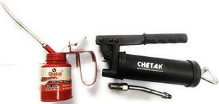 Chetak 500 GMS. Grease Capacity Grease Gun | Grease Gun for Greasing Machinery | Lever Type Grease Gun with Rigid Extension and Coupler + 1 Oil can 1/4 Pint