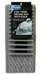 New 2 in 1 Dish Drying Mat Rack Plate Compact Removable Absorbent Moulded Dish Rack Quick Drying Foldable Drying Mat Grey
