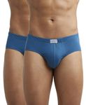 Jockey Men's Super Combed Cotton Poco Briefs with Durable Concealed Waistband (Pack of 2) 8035_Seaport Teal_L