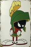 Mar-vin The Martian Garage Rustic Vintage Tin Sign Man Cave, Shed Bar Sign 12"x8"