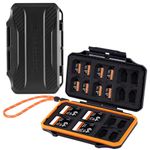 K&F Concept 36 Slots Memory Card Case, for 12 x SD 24 x Micro SD (TF) Cards, Water-Resistant Anti-Shock Portable SD TF Card Storage Carrying Box Organizer