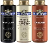 Ghirardelli Squeeze Bottles - Caramel, Chocolate & White Chocolate - Set of 3 by Ghirardelli