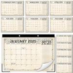 Desk Calendar 2025 - Large Monthly Desk Calendar (11 x 17 Inches) for Home, Office, and Classroom, 18-Month Desk Calendar 2025-2026 with Thick Paper (Vintage)