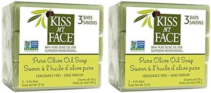 Kiss My Face Pure Olive Oil Bar Soap - 4 oz 6 Pack (Image May Vary)