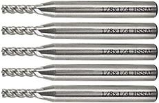 5Pcs End Mill Set, Yosoo HSS CNC 1/8'' End Mill Cutter Drill Bits 1/4'' Shank for Wood, Nylon, Aluminum, Steel, 4 Flute Straight End Mill Set 1/8'' - 1/4''