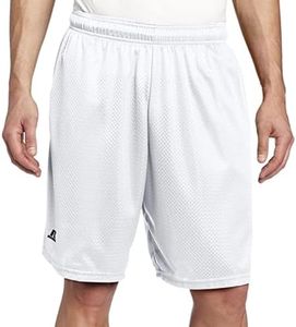 Russell Athletic Men's Mesh Short with Pockets, White, Medium