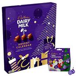 Fancy Labels Chocolate Advent Calendar Bundle With Cadbury Chunk Chocolate Advent Calendar 258g And Cadbury Chocolate Christmas Tree Decorations 72g, blue