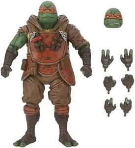 NECA Teenage Mutant Ninja Turtles (The Last Ronin) -1:7 Scale Collectible Action Figure, Ultimate Flashback Michelangelo