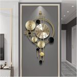 Pinnacle Big Size Antique Metal Designer Wall Clock for Living Room, Bedroom, Office, Home Stylish Latest Fancy Big Size Modern Analog Wall Watch for Home 32x 20 inch