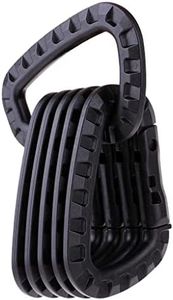 6X ABS Carabiners Webbing Helmet Snap Hook Equipment, Black, 8.5x5.6cm