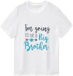 Koijhnb Baby Boys Big Brother Toddler T Shirt Big Bro Pregnancy Announcement Shirts Graphic Tee Crewneck Short Sleeve Clothes (Going White, 4-5 Years)