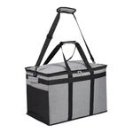 Double R Bags Thermal Insulated Food Delivery Bag Hot and Cold Food Transport Bag for Online Camping Groceries Cake Bakery Restaurants Picnic Grocery Shopping. (Grey, Pack of 2)