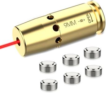 EZAIMING 9mm Red Laser Bore Sight with Extra Batteries for Scope Sighting and Zeroing Optics