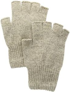 FoxRiver Men's Mid-Weight Fingerless Glove, Brown Tweed, Large