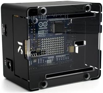 KKSB Project Case for Arduino UNO R4 | Compatible with UNO R4 Minima and UNO R4 WiFi | Space for Ethernet HAT | Transparent Cover | Durable Aluminum Case with Steel Base