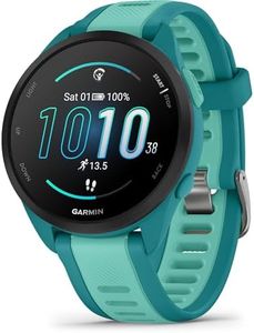 Garmin Forerunner 165 Music, Running Smart Watch, Colorful AMOLED Display, Training Measures and Recovery Information, Music on Your Wrist, Turquoise