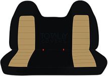 Totally Covers compatible with 1999-2004 Ford F-150 Two-Tone Truck Seat Covers (Front Solid Bench) with Molded Headrests: Black & Tan