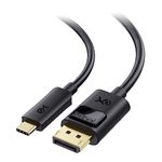 Cable Matters 32.4Gbps Bidirectional USB C to DisplayPort 1.4 Cable 3m Support 8K 60Hz/4K 240Hz (Thunderbolt 4 to DisplayPort, DisplayPort to USB C Cable) Black - Works with iPhone 15 MacBook XPS