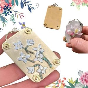 Micro Flower Press, Miniature Flowers Press Kit, Plants Art & Crafts Metal Flowers Pressing, DIY Pressed Plant Preservation Kit,Flower Pressing