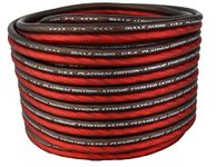 Bullz Audio BPES12.25 25' True 12 Gauge AWG Car Home Audio Speaker Wire Cable Spool (Clear Red/)