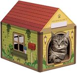 SEKAM Cardboard Cat House with Scra