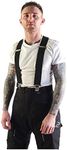 ViPER Motorcycle Black Braces Elasticated Heavy Duty Trouser Pant Bike Suspender Gallas