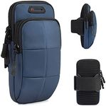 Prime Comfort Phone Holder, Arm Bands for Workout, Use for Running, Walking, Hiking & Biking (Blue)