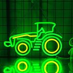 CoolGift Mart Tractor Neon Sign, Dimmable LED Vehicle Neon Wall Light USB Powered with 3-Color Lights, for Bedroom Home Man Cave Garage Birthday Gift for Boys Men