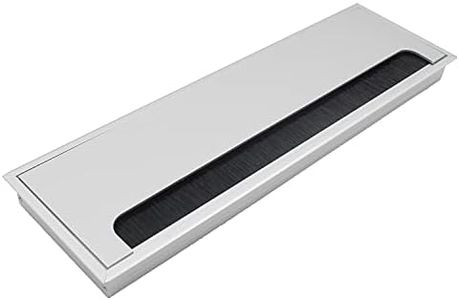 1 PCS Desk Grommet, TTZEZE Heavy Duty Aluminium Alloy Rectangle Desk Cord Cable Hole Cover Grommet for Computer Table Wire Organizer for Home School Supermarket Bank Factory and Office
