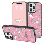 CREFORKIAL for iPhone 14 Plus Case Shark [ Supports Wireless Charging ] Hard PC Shockproof for iPhone 14 Plus Phone Case with Cute Grey Design Soft Edges Protective Thin Cover