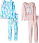 Carter's Girls' 4 Pc Cotton 371g090, Pink/Blue, 5