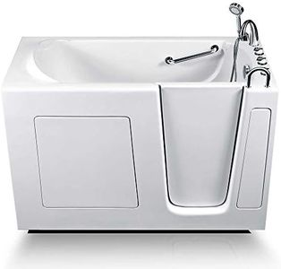 Energy Tubs Walk-In Bathtub 30 in. x 60 in. Therapeutic Soaking Bathtub and Faucet Set (White) (Right Drain)