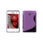 cadorabo Case works with LG OPTIMUS L3 (2.Gen) in PASTEL PURPLE - Shockproof and Scratch Resistant TPU Silicone Cover - Ultra Slim Protective Gel Shell Bumper Back Skin