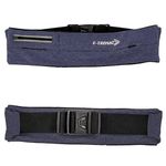 E Tronic Edge Running Belt - Unisex, Water-Resistant Waist Bag for Sports & Exercise - Fanny Pack w/Zipper Pocket fits Phone, Keys & Cash - Blue