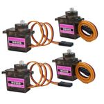 HOOYIJ 4 Pack MG90D 9g Full Metal Gear Digital Micro RC Servo Mini Servos Motor Upgrade SG90 for Arduino RC Car Boat 450 Plane Helicopter Robot Arm DIY PWM500-2500 270 Degree Controllable Angle