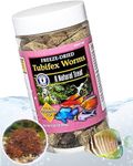 San Francisco Bay Brand Freeze Dried Tubifex Worms Fish Food - All Natural High Protein Treat for Freshwater Fish, Cichlids, Discus, Angelfish, Catfish, Barbs - Bloodworms Fish Food - 0.92 oz (26g)