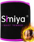 SIMIYA Waist Trimmer Belt Adjustable Waist Trainer Neoprene Sweat Belt Accelerated Sauna Effect Exercise Belt Back and Lumbar Support Belt Fitness Trainer for Men & Women - With Bag Purple